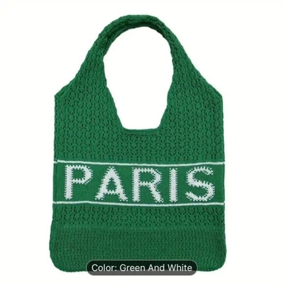 PARIS Crochet tote bag - NWOT - Picture 3 of 6